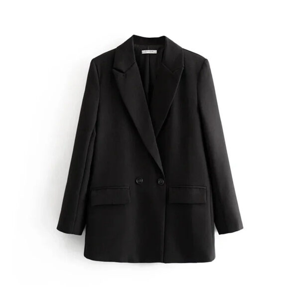 Refined Structured Double-Breasted Tailored Blazer Refined Structured Double-Breasted Tailored Blazer