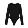Sculpted Long-Sleeve Minimalist Bodysuit Sculpted Long-Sleeve Minimalist Bodysuit