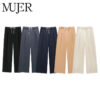 High Waist Pleated Wide Leg Pants with Pockets