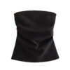 Off-Shoulder Ruched Backless Corset Crop Top Off-Shoulder Ruched Backless Corset Crop Top