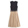 Belted Pleated Sleeveless Midi Dress Belted Pleated Sleeveless Midi Dress