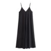 Slip Maxi Dress with Draped Backless Design Slip Maxi Dress with Draped Backless Design