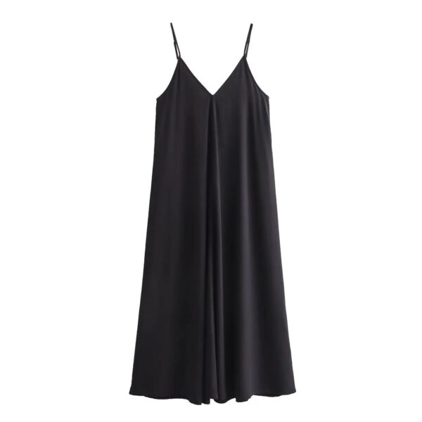 Slip Maxi Dress with Draped Backless Design Slip Maxi Dress with Draped Backless Design