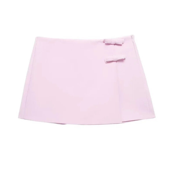 Off-Shoulder Halter Crop Top & Matching Mini Skirt – Bow Detail Separates