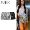 High-Waist Sequined Statement Mini Skirt