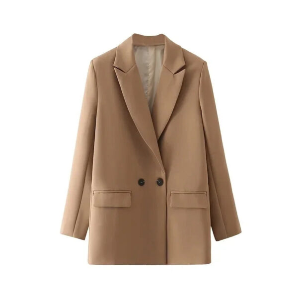 Refined Structured Double-Breasted Tailored Blazer Refined Structured Double-Breasted Tailored Blazer