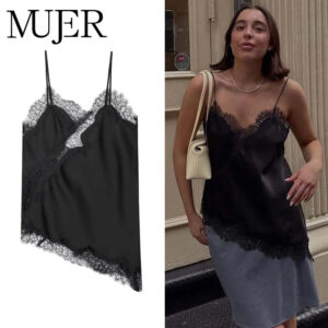 Black Lace Camisole Backless Top Black Lace Camisole Backless Top