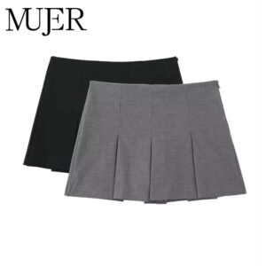 High-Waist Pleated Mini Skort High-Waist Pleated Mini Skort