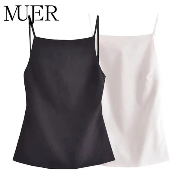 Backless Sleeveless Crop Top with Straps Backless Sleeveless Crop Top with Straps