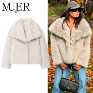 Plush Luxe Faux Fur Turn-Down Collar Jacket Plush Luxe Faux Fur Turn-Down Collar Jacket