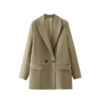 Refined Structured Double-Breasted Tailored Blazer Refined Structured Double-Breasted Tailored Blazer