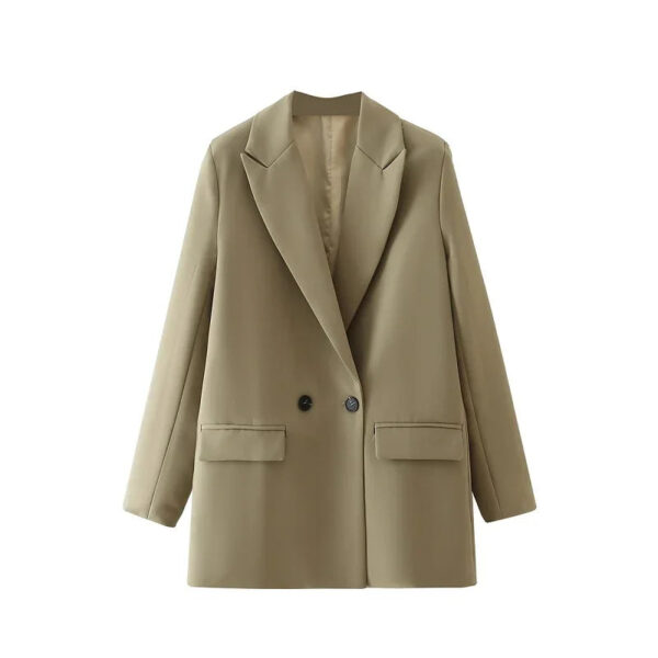 Refined Structured Double-Breasted Tailored Blazer Refined Structured Double-Breasted Tailored Blazer