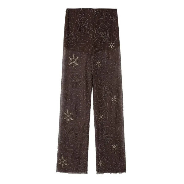 Sheer Sequin Wide-Leg Pants Sheer Sequin Wide-Leg Pants