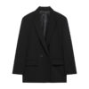 Straight-Cut Office Tailored Blazer Straight-Cut Office Tailored Blazer