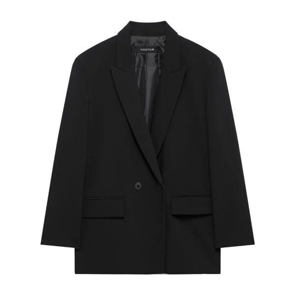 Straight-Cut Office Tailored Blazer Straight-Cut Office Tailored Blazer