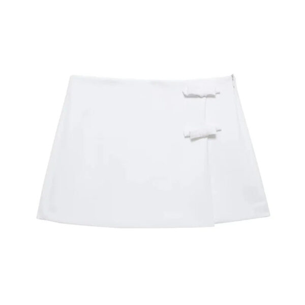 Off-Shoulder Halter Crop Top & Matching Mini Skirt – Bow Detail Separates