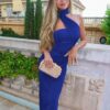 Ruched Halter Bodycon Maxi Dress Ruched Halter Bodycon Maxi Dress