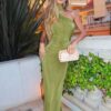 Ruched Halter Bodycon Maxi Dress Ruched Halter Bodycon Maxi Dress